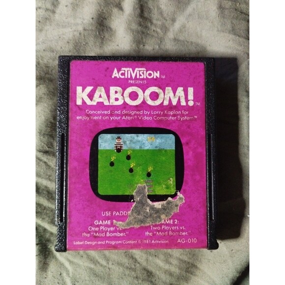 Kaboom! for Atari 2600. Tested & Works. Vintage 1981. Activision. AG-010 - Picture 1 of 3